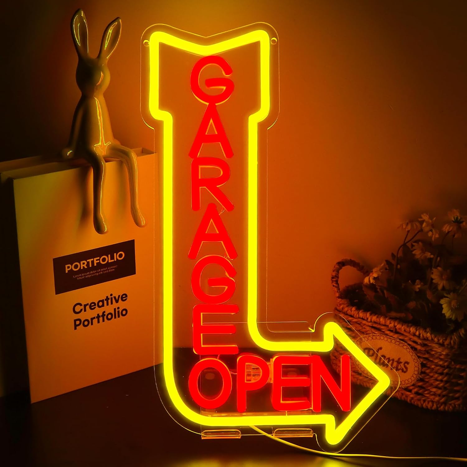 Auto Repair Shop Open Today - ﻿ ガレージオープンネオンサインUSB電源LEDライト、自動車修理工場、ワークショップ、ビジネス、アートウォールライト、父の日、誕生日プレゼント
