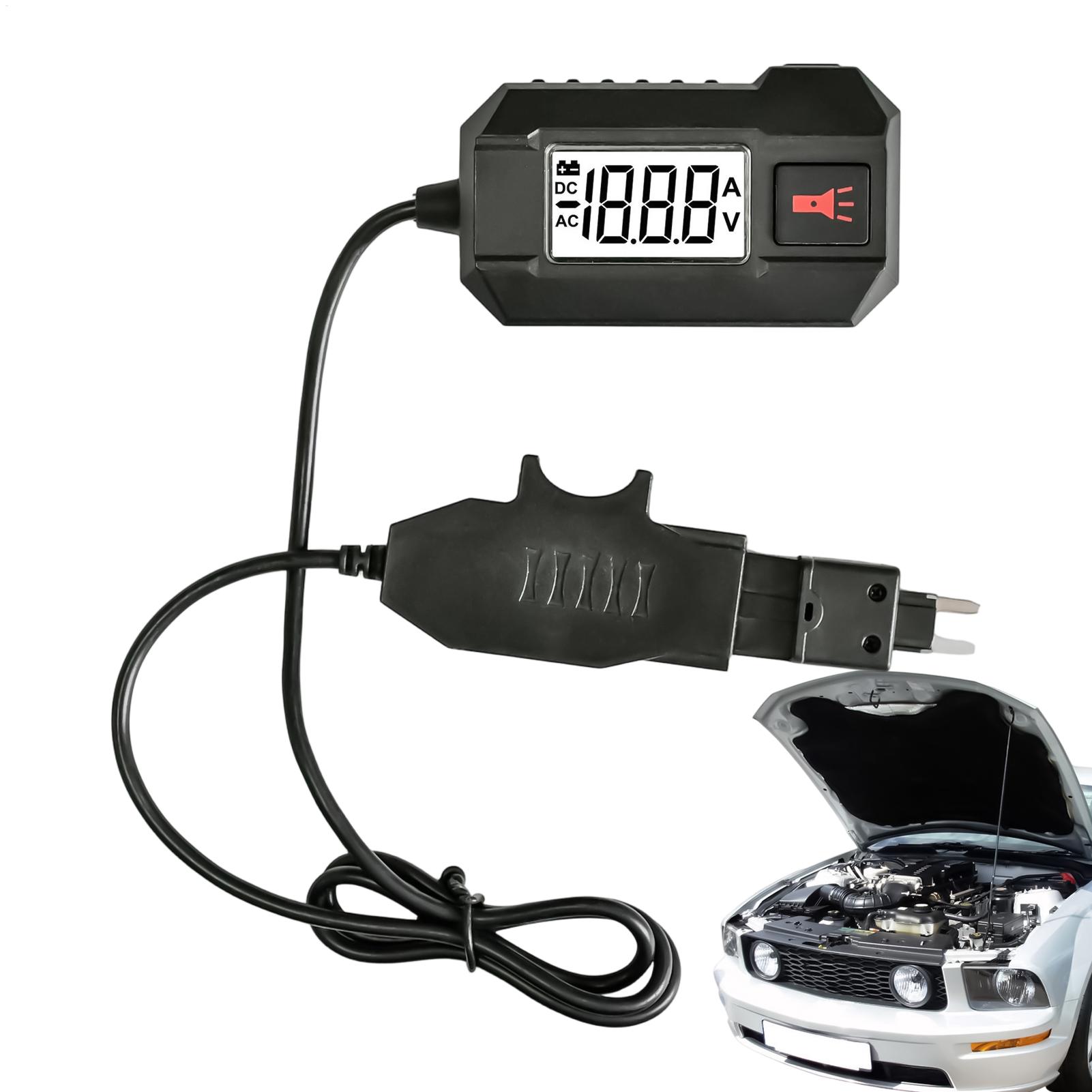 Auto Repair Shop In - 自動車用ヒューズテスター 20A 48V ヒューズ高精度 LED ディスプレイ自動車用電気テスターセダン、トラック、RV、ピックアップトラック、修理工場用